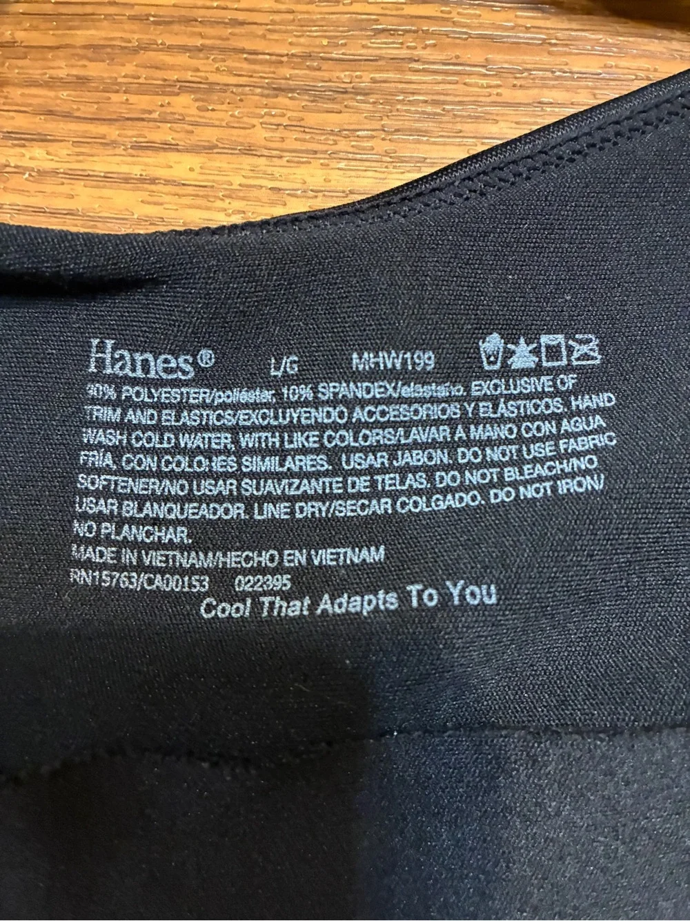 Hanes Everyday Seamless Black Comfort Bra Size Large